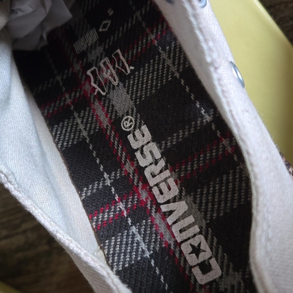 CONVERSE ALL STAR Beige Canvas with Tweed wrap. WMN 6 MENS 4 EUC UNISEX - Picture 10 of 12